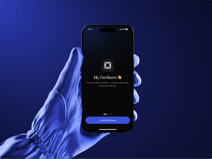Project showcase UI design AI chatbot app