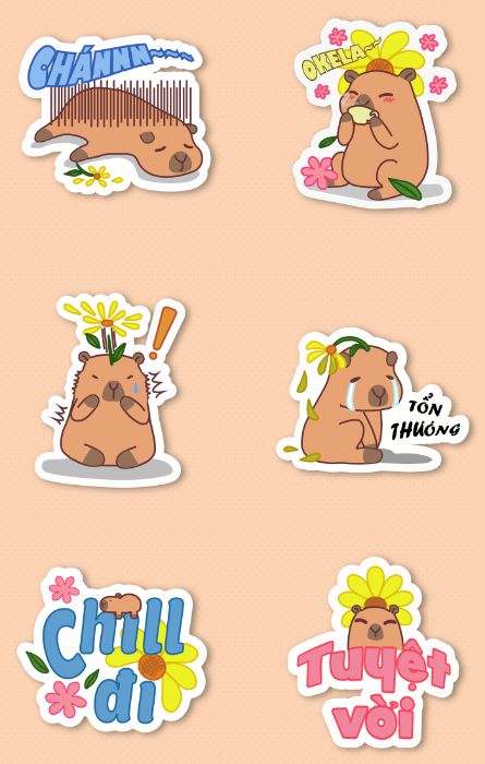 Khánh Hà - Capybara stickers - Final
