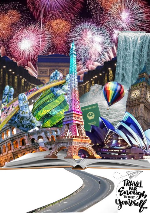 BTVN 2: Poster a4 dọc. Phong cách digital collage art