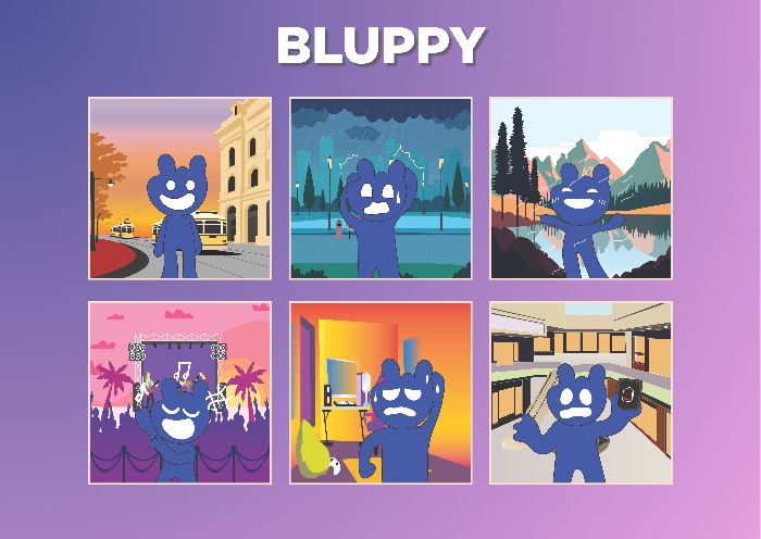 BỘ STICKER BIỂU CẢM “BLUBBY"