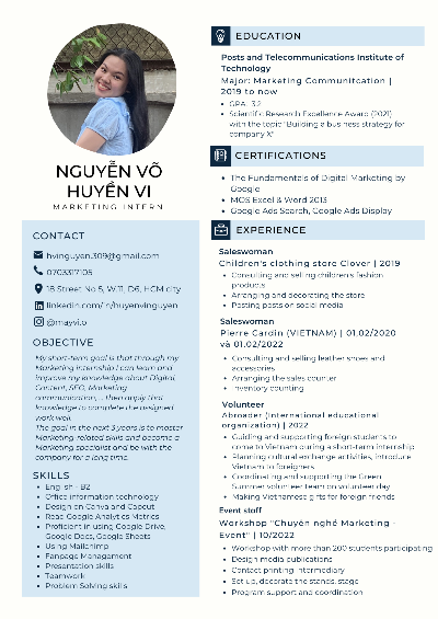 CV - Nguyễn Võ Huyền Vi