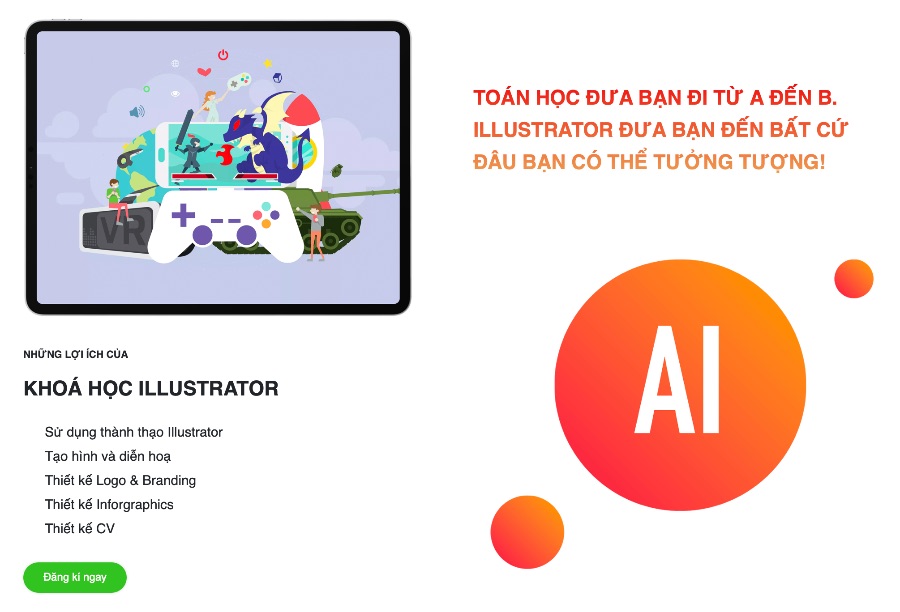 Khoá học Illustrator offline tốt nhất dành cho người mới bắt đầu tại Hà Nội và Sài Gòn