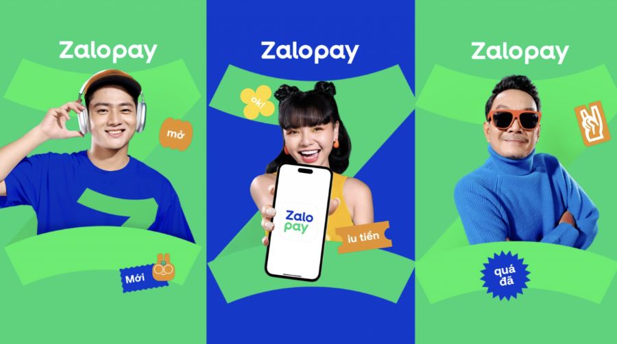Bộ nhận diện mới của Zalopay sử dụng bảng màu năng động hơn