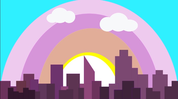 City sunset