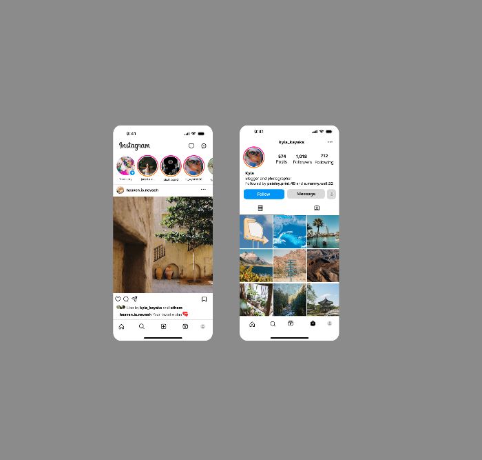 màn hình instagram