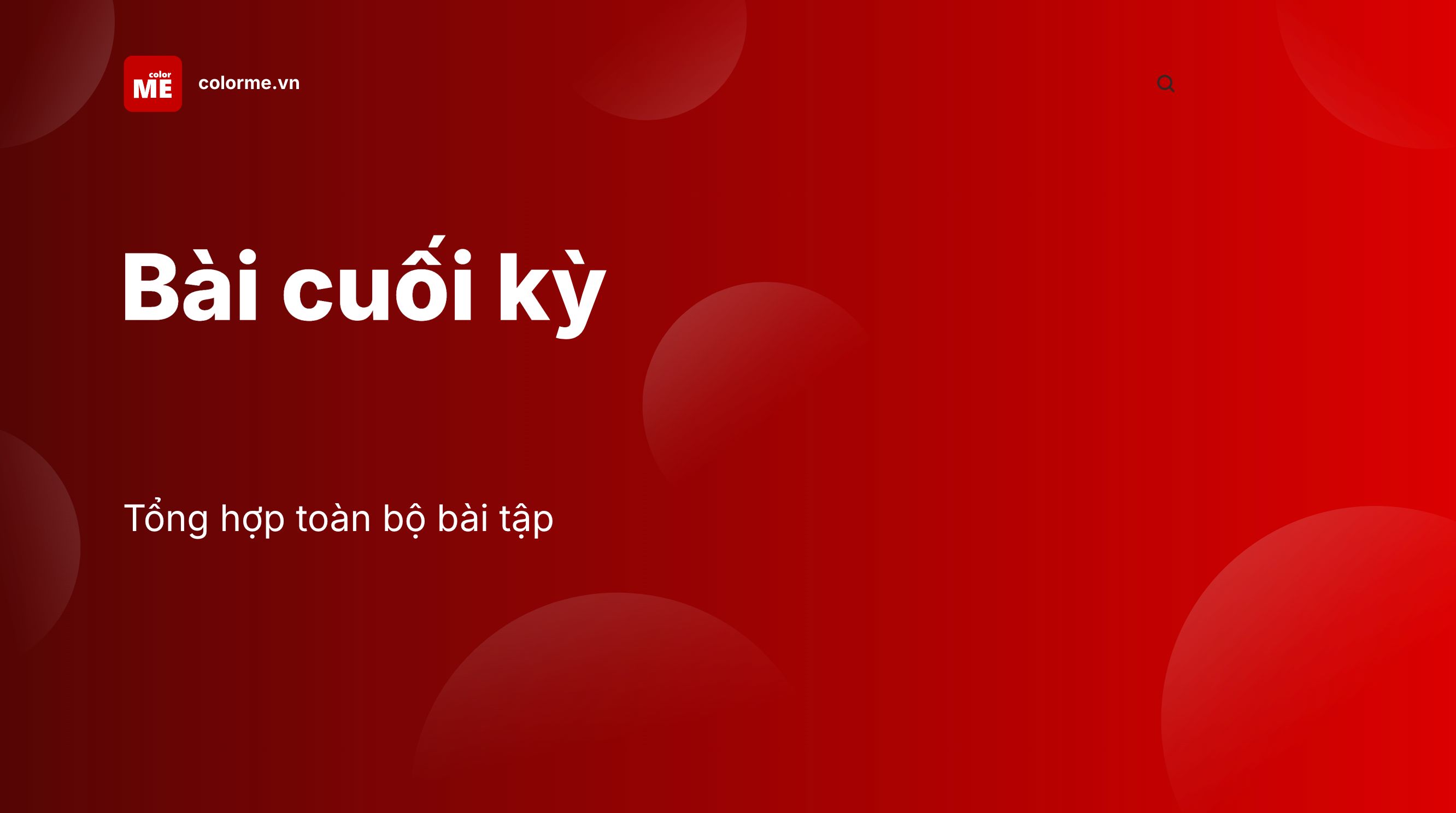 Bài cuối kỳ