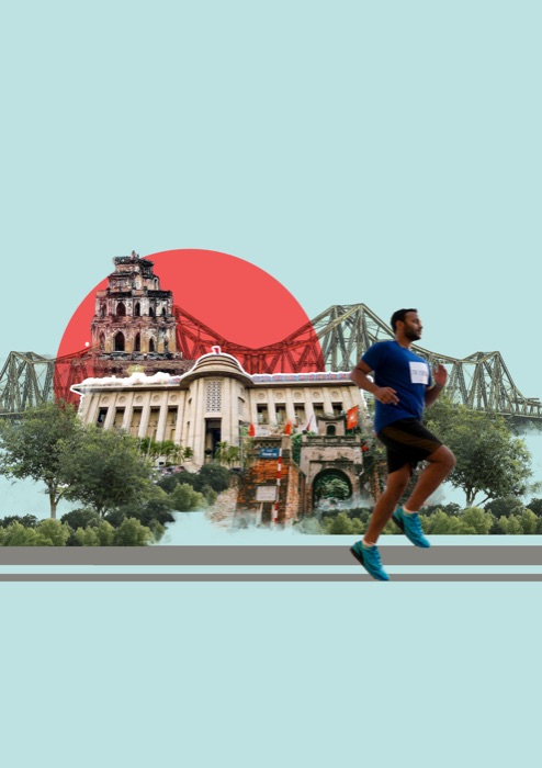 BT 02: Collage art - hanoi marathon