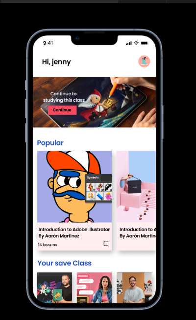 Learning app design - btck