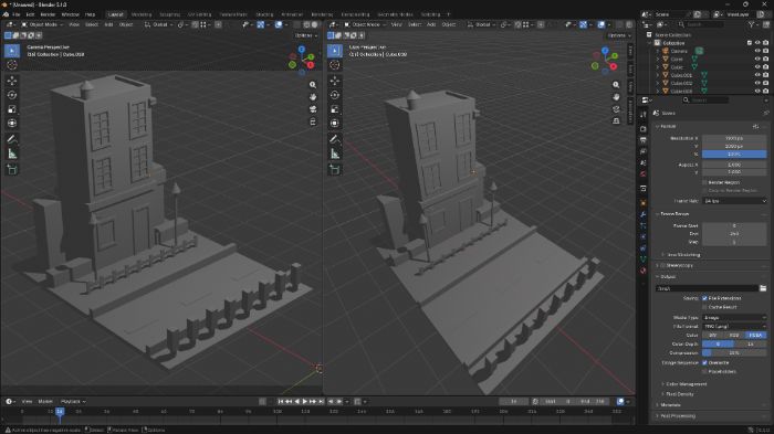 bài tập ngôi nhà blender