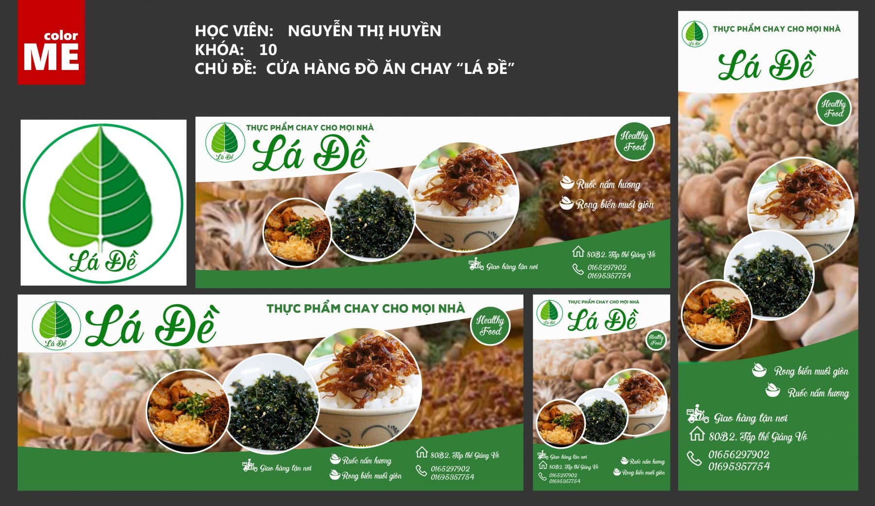 Nguyễn Thị Huyền+Project bài tập cuối kỳ+Cửa hàng đồ ăn chay   Lá Đề  