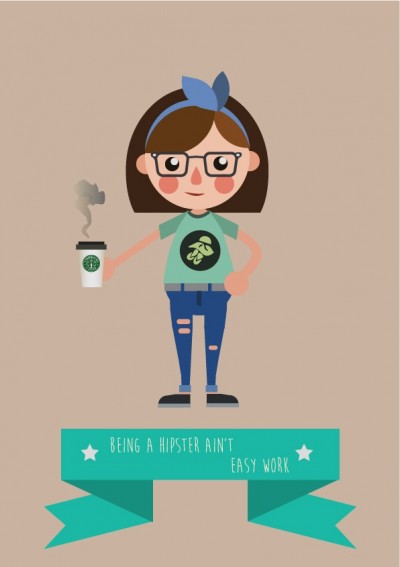 flat Design self potrait