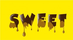 melted chocolate text with Illutrator