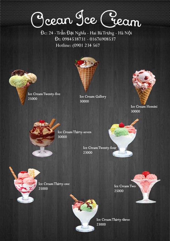 thiết kế menu