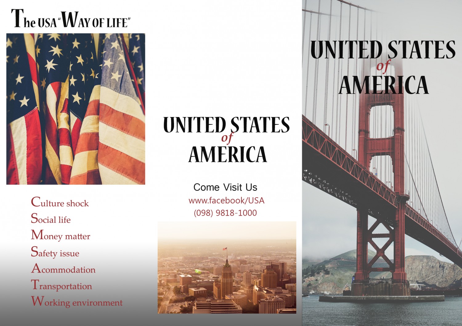 Come to America - Brochure gập làm 3