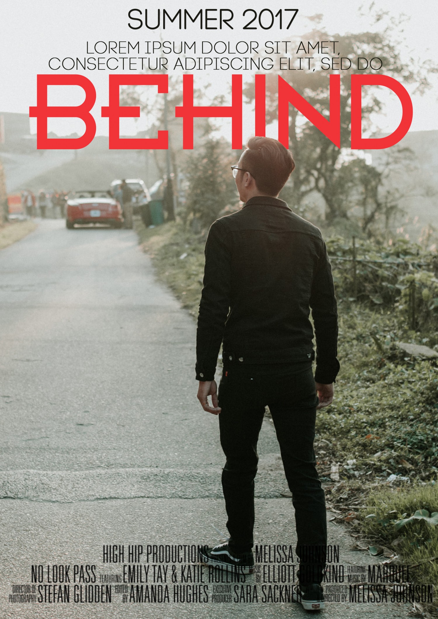BEHIND
