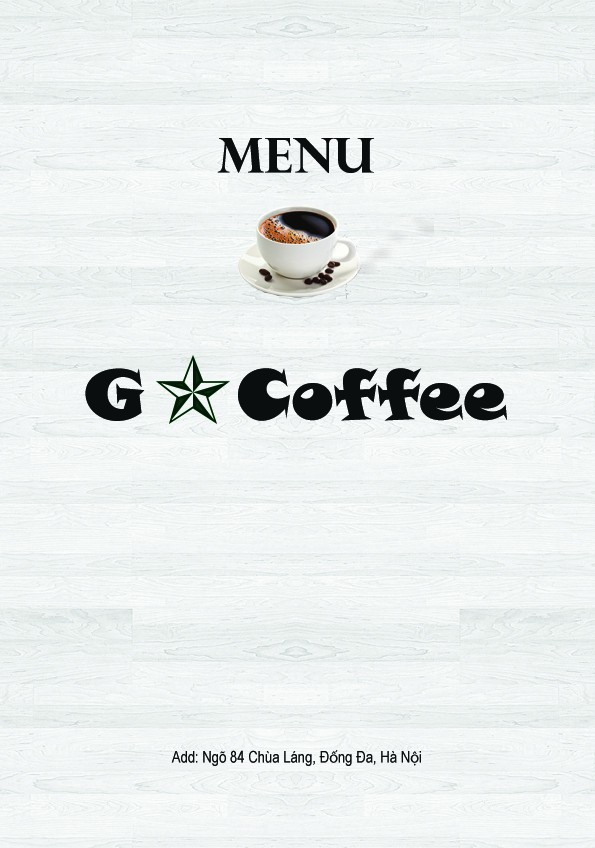 Menu coffee