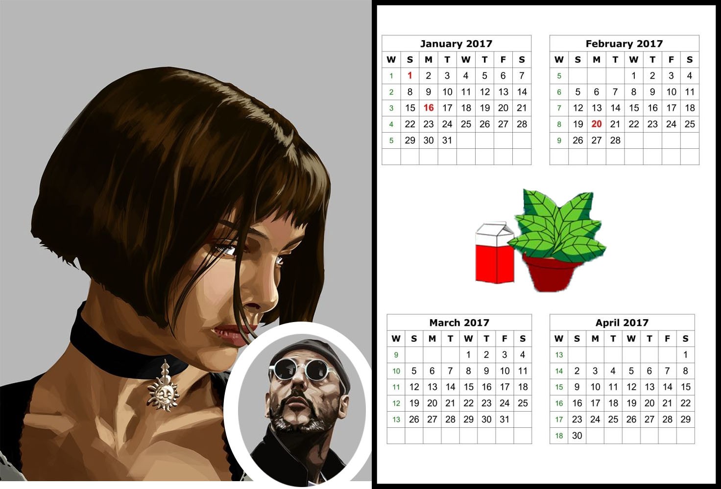 Léon: The Professional   movie calendar 