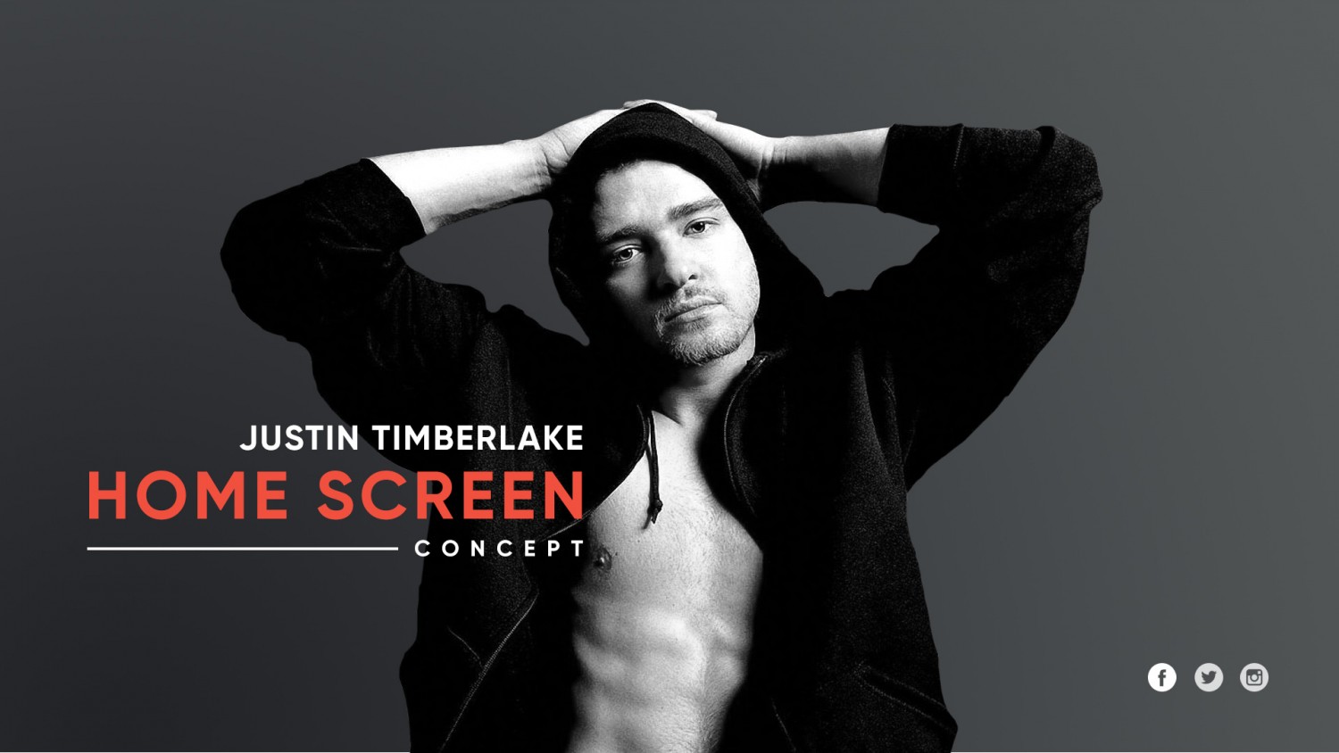 Justin Timberlake Website - Home Screen Concept