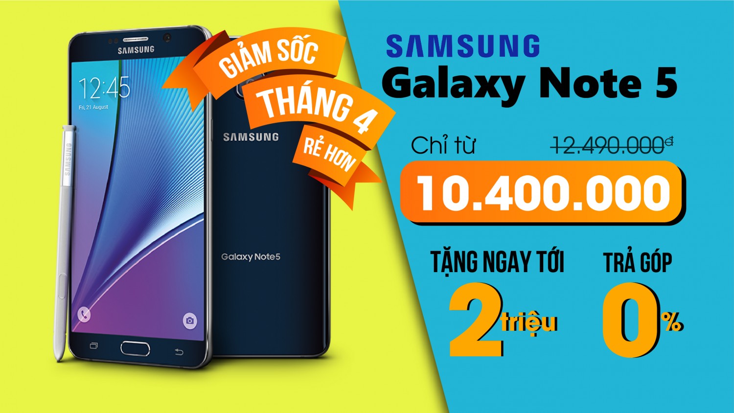 Note 5 Cốc Cốc Banner
