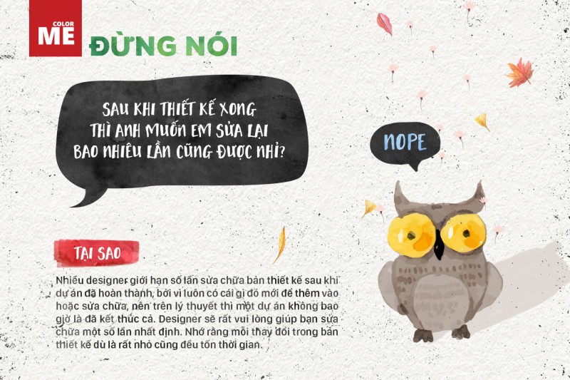 Những điều không nên nói với Designer Phần 2