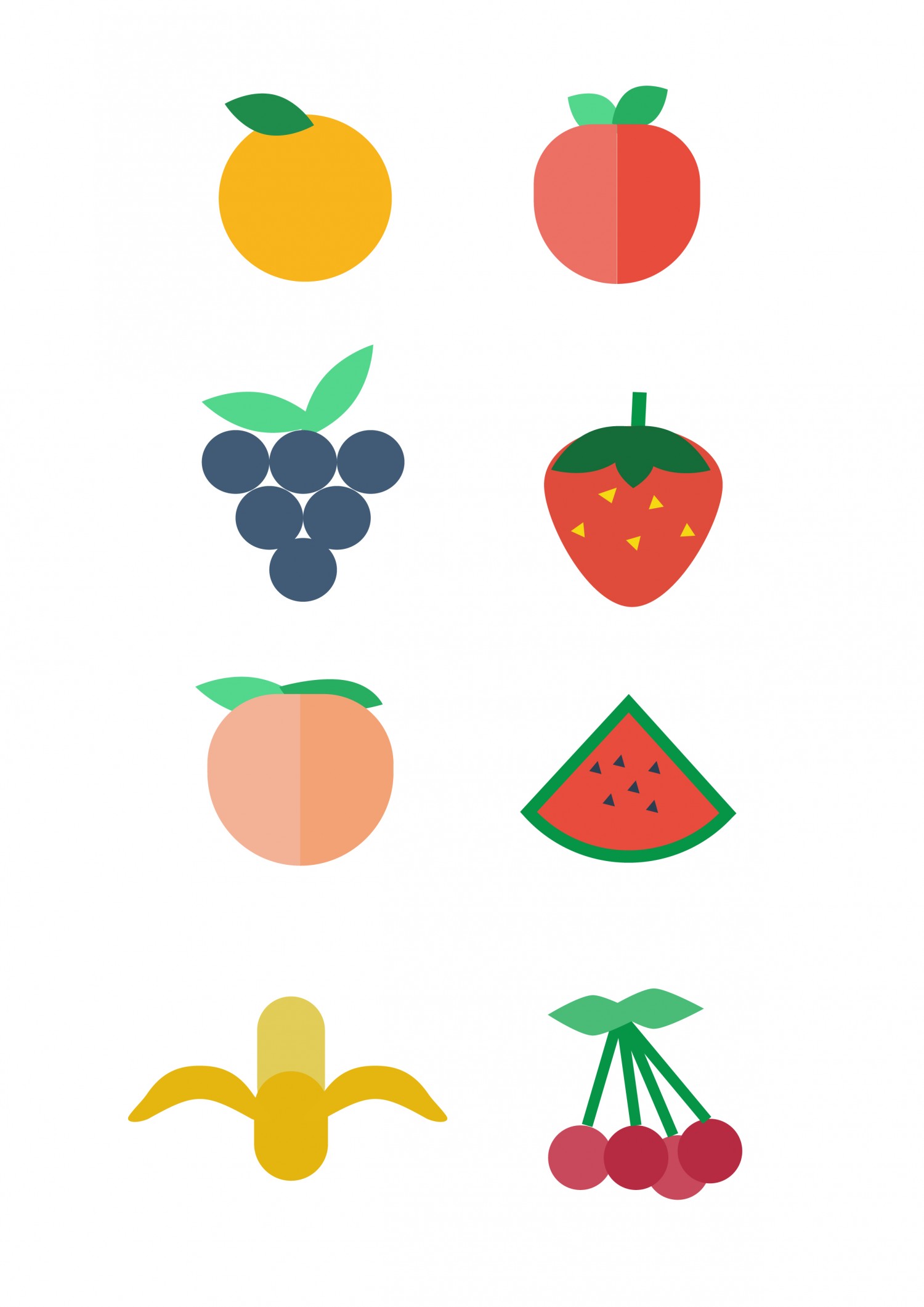 Bài tập về nhà buổi 1 - Cover Flat Design   Fruit  