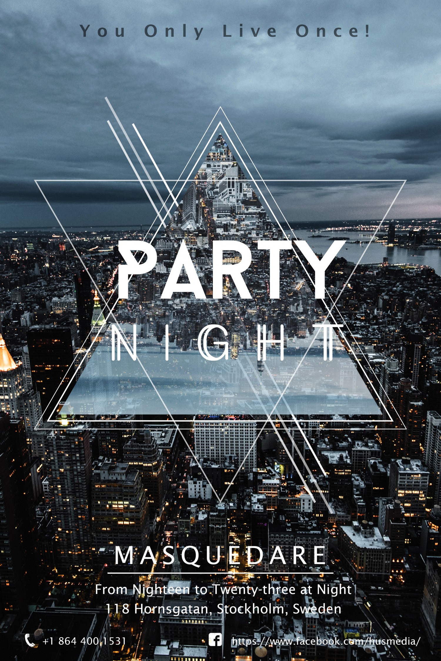 P Arty Night - Masquedare Poster