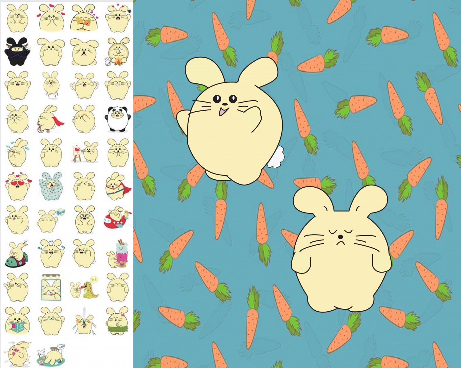 Fat rabbit farm vẽ bằng pentool