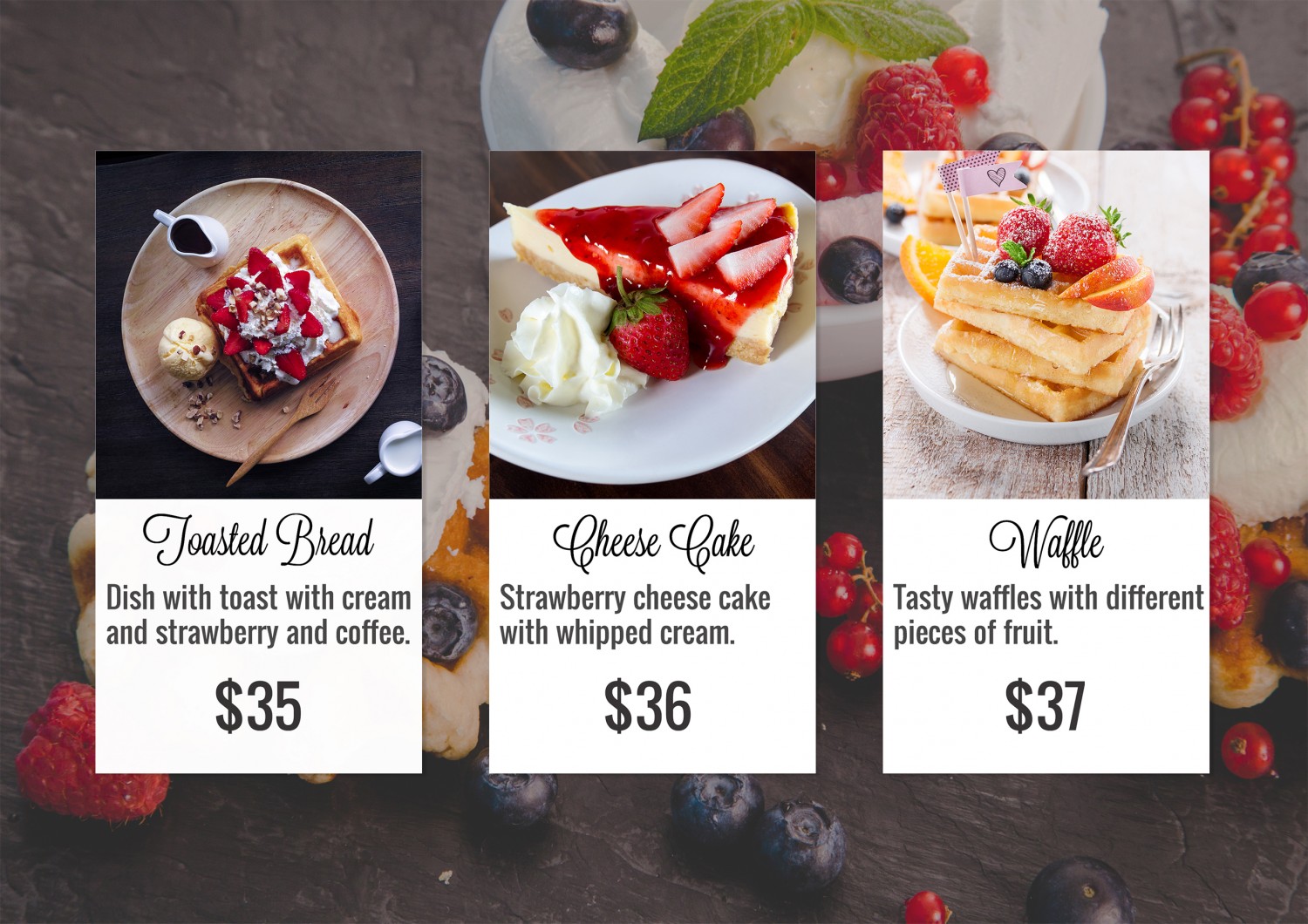 DESSERT MENU