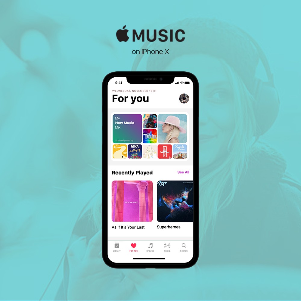 APPLE MUSIC 2017 ON iPhoneX