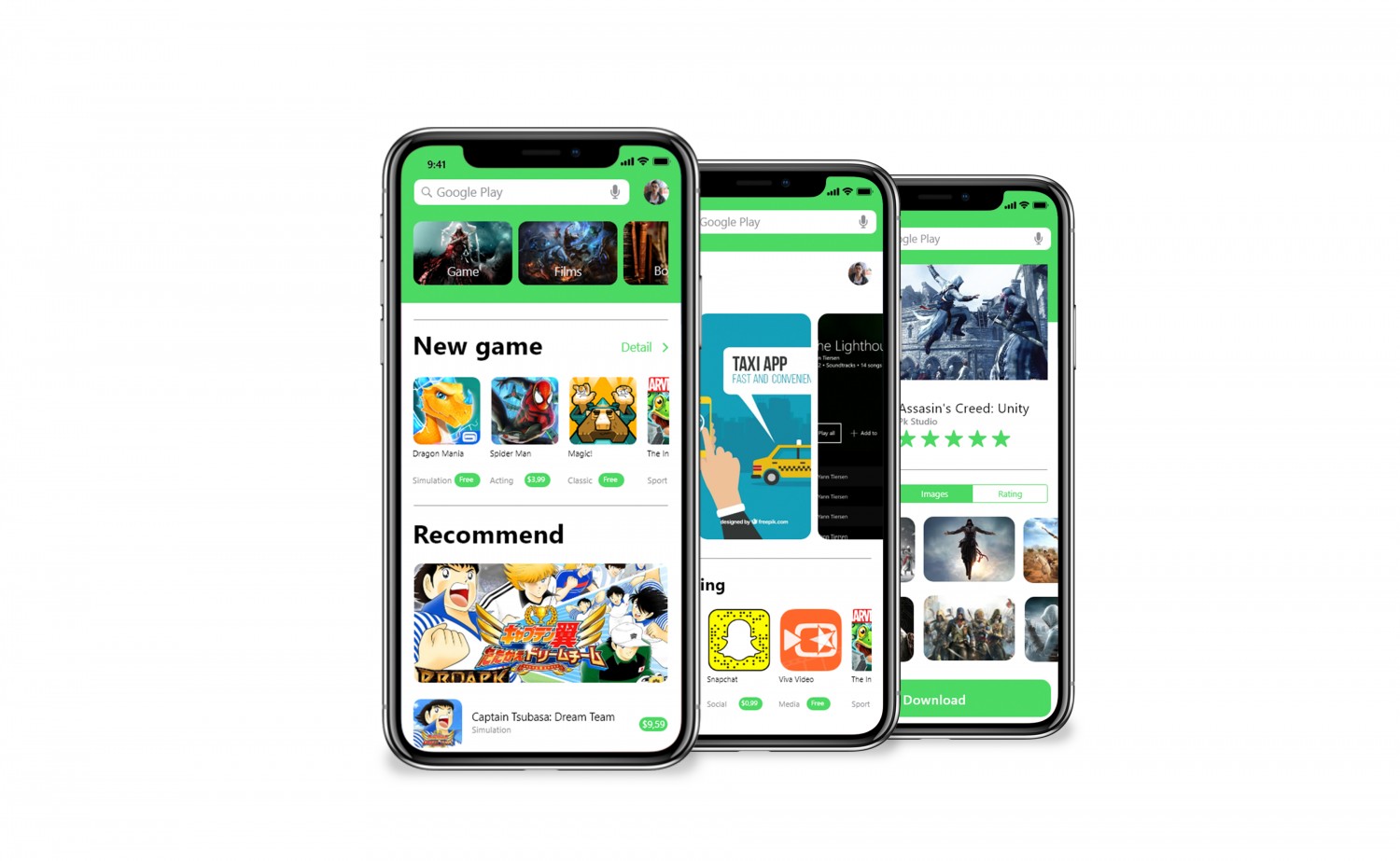 Google Play - Flat Design iOS