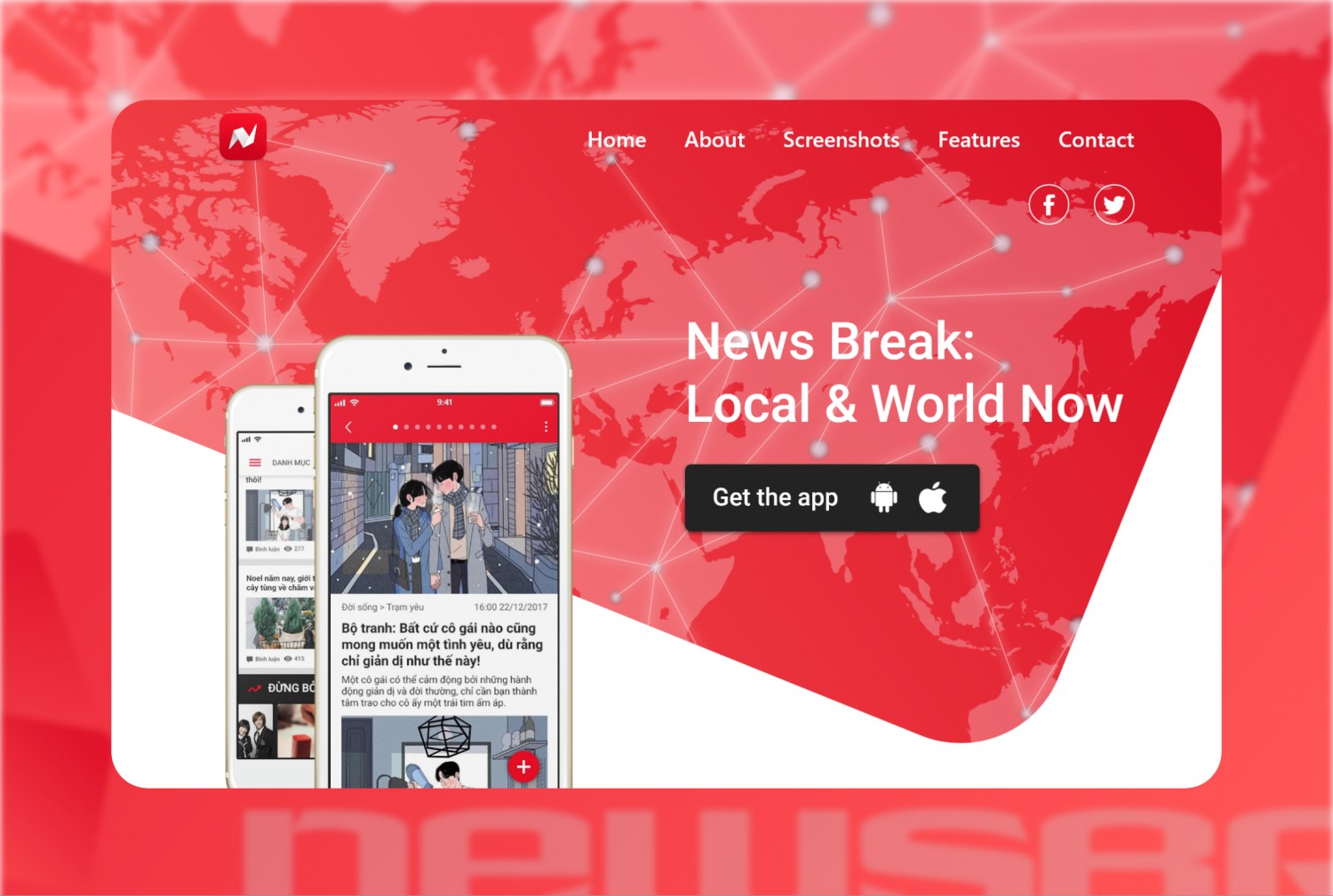 News Break app - BTCK UXUI - Landing page