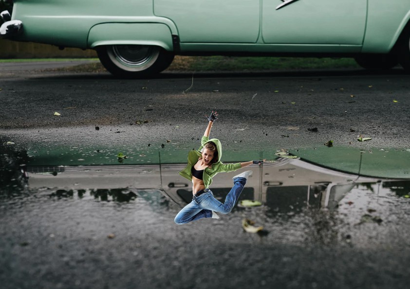 Jumping through the puddle!!!