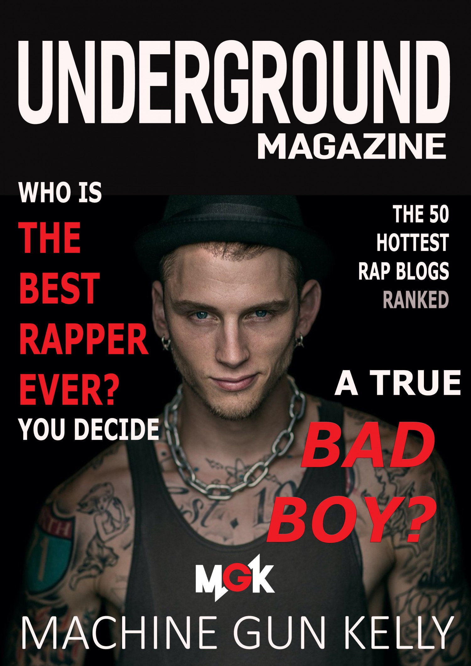 UNDERGROUND MAGAZINE COVER MGK 