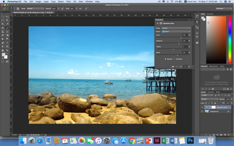 2 bước đơn giản chỉnh màu lung linh trong Photoshop