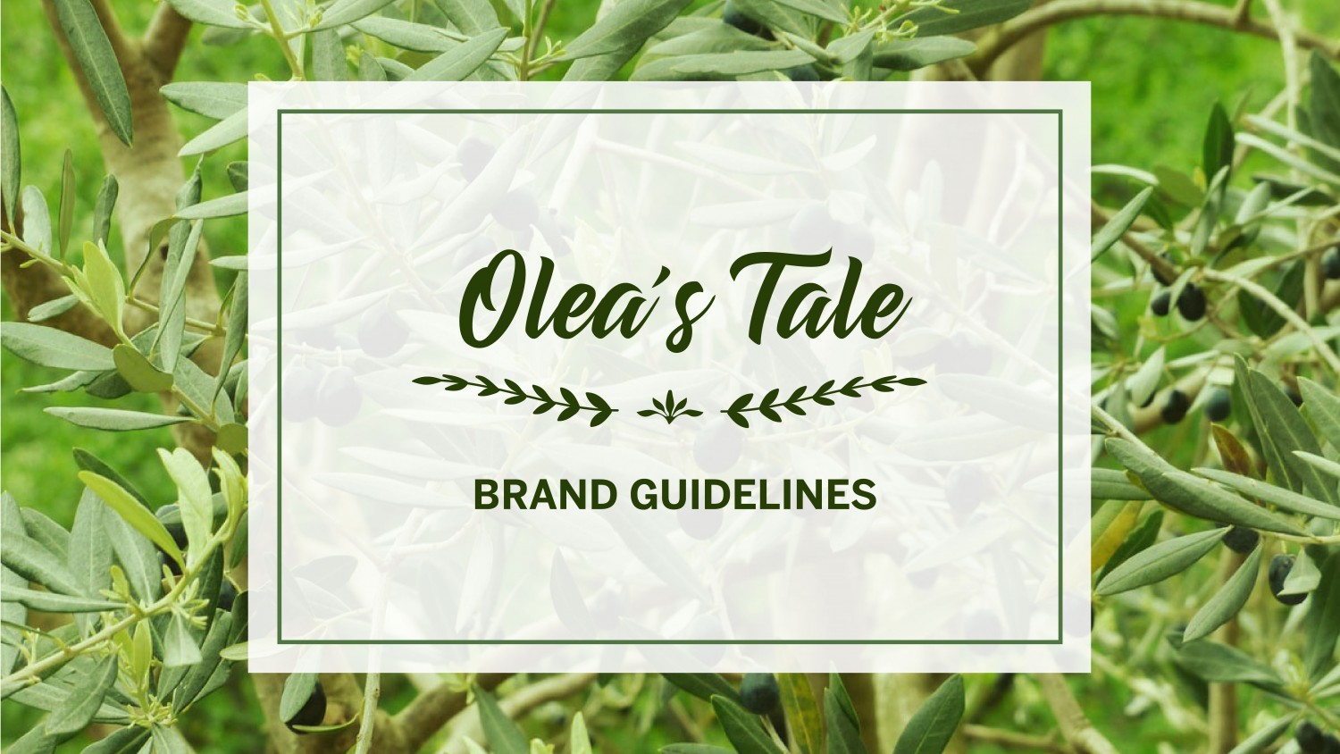 Olea  s Tale - Brand guidelines
