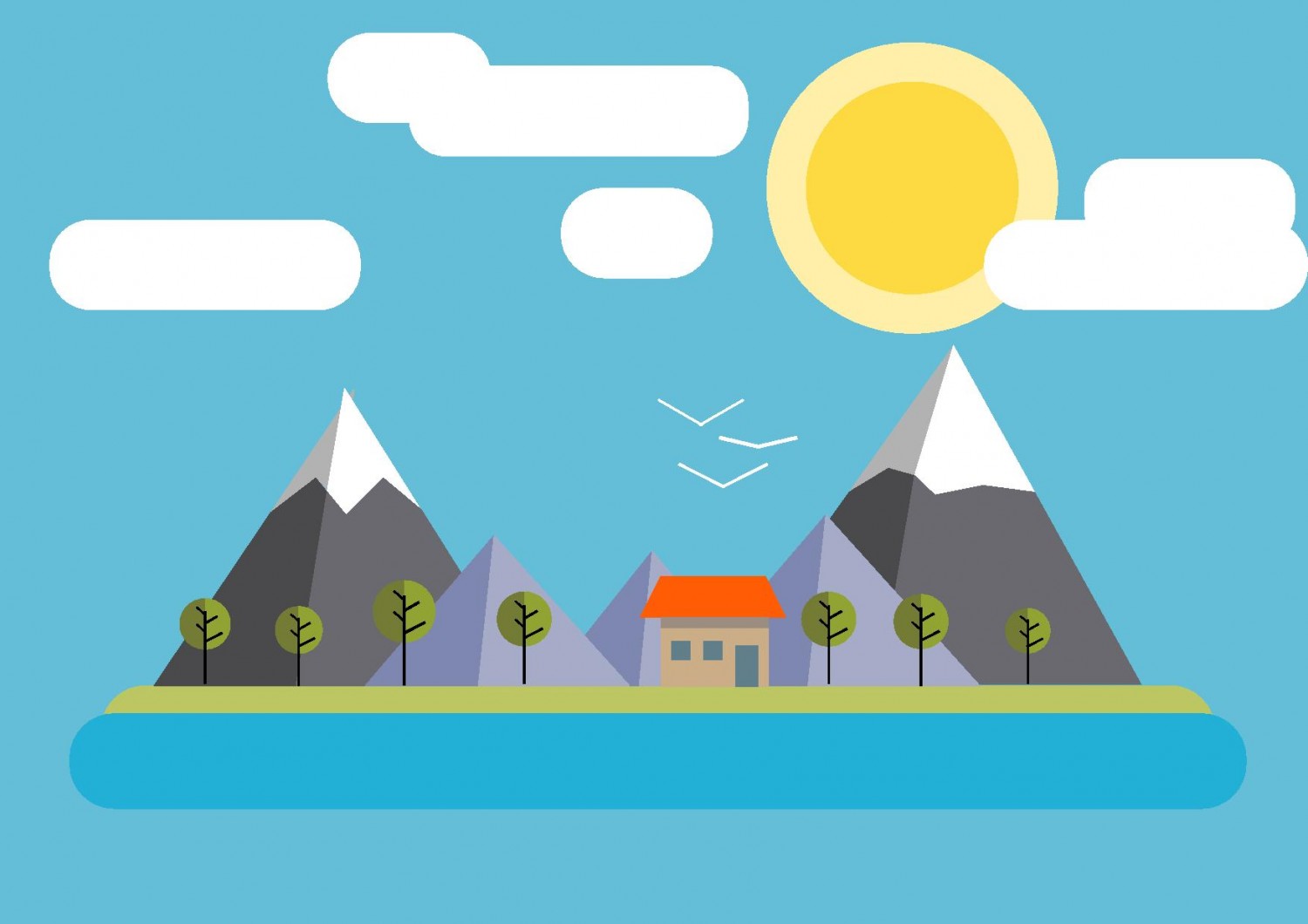 YA, bài tập mình vẽ theo flat Design
