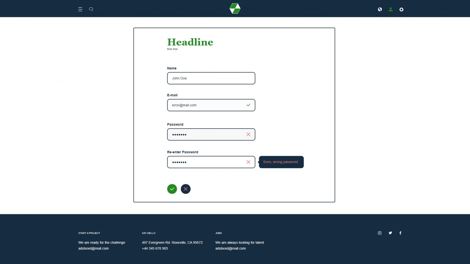 Sign Up Page