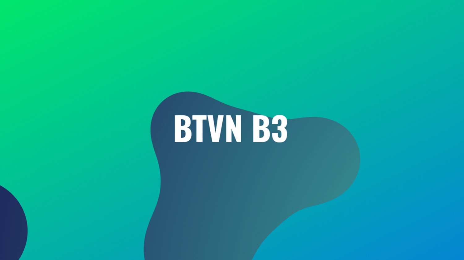 BTVN Buổi 3