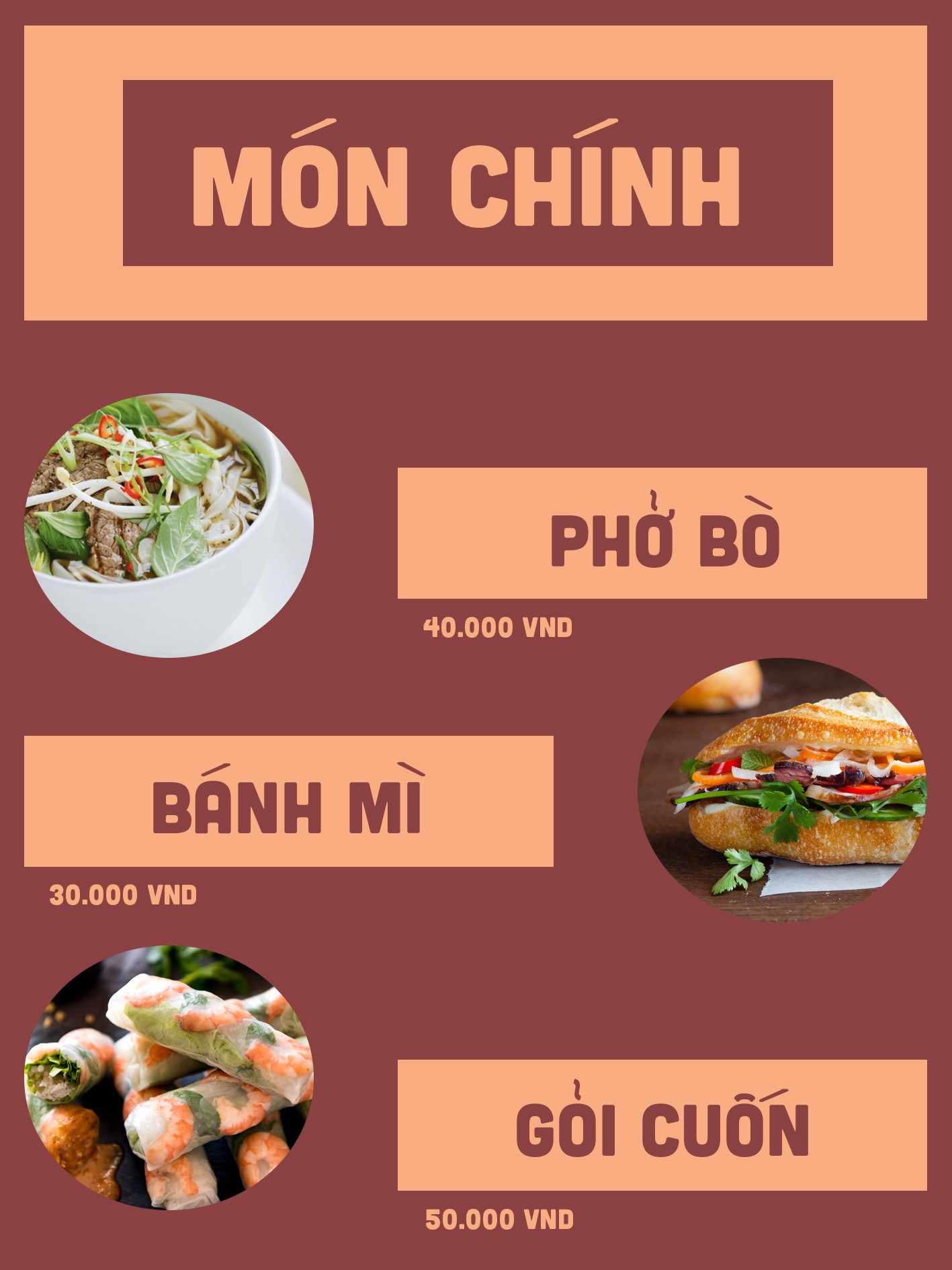 MENU Design
