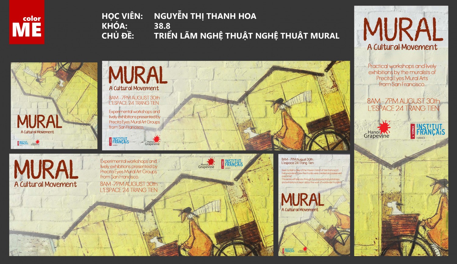 Bộ ấn phẩm triển lãm  workshop nghệ thuật mural 