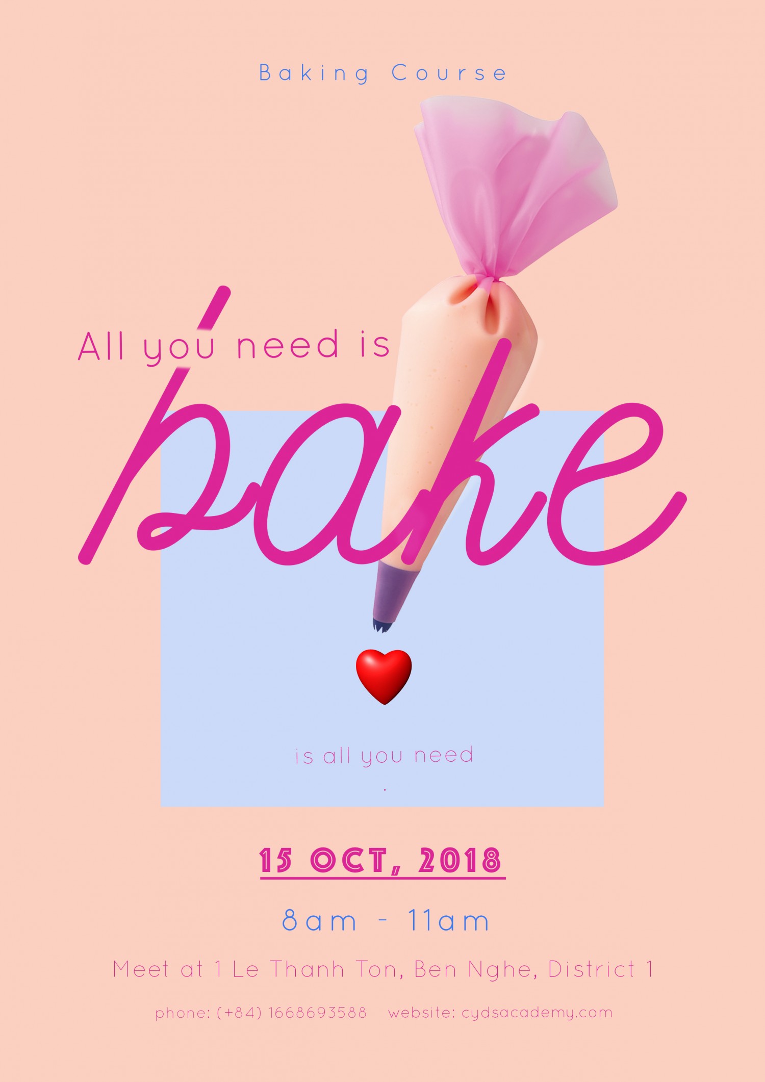Poster Khoá học làm bánh