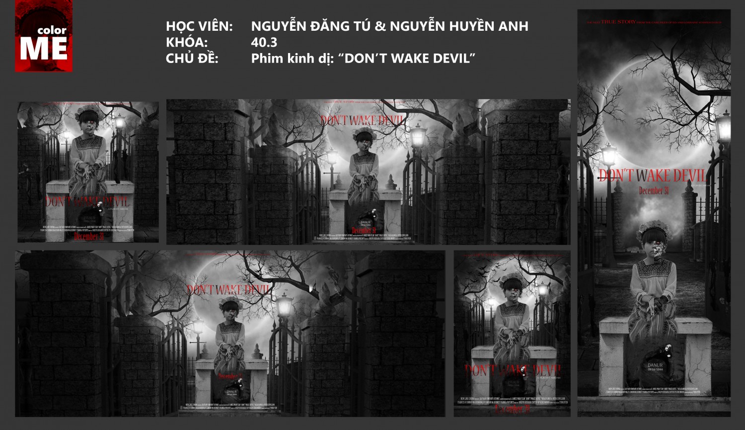 NGUYỄN ĐĂNG TÚ & NGUYỄN HUYỀN ANH -  PS40.3 - BTCK - Phim kinh dị: “DON’T WAKE DEVIL”