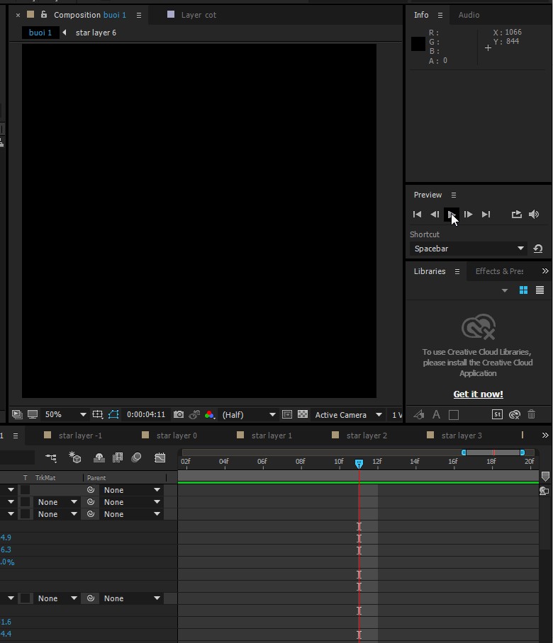 Bài tập buổi 1 ảnh GIF và link File có nhạc bài tập buổi 1 After Effect