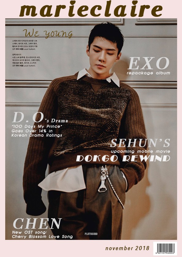 Sehun magazine cover 