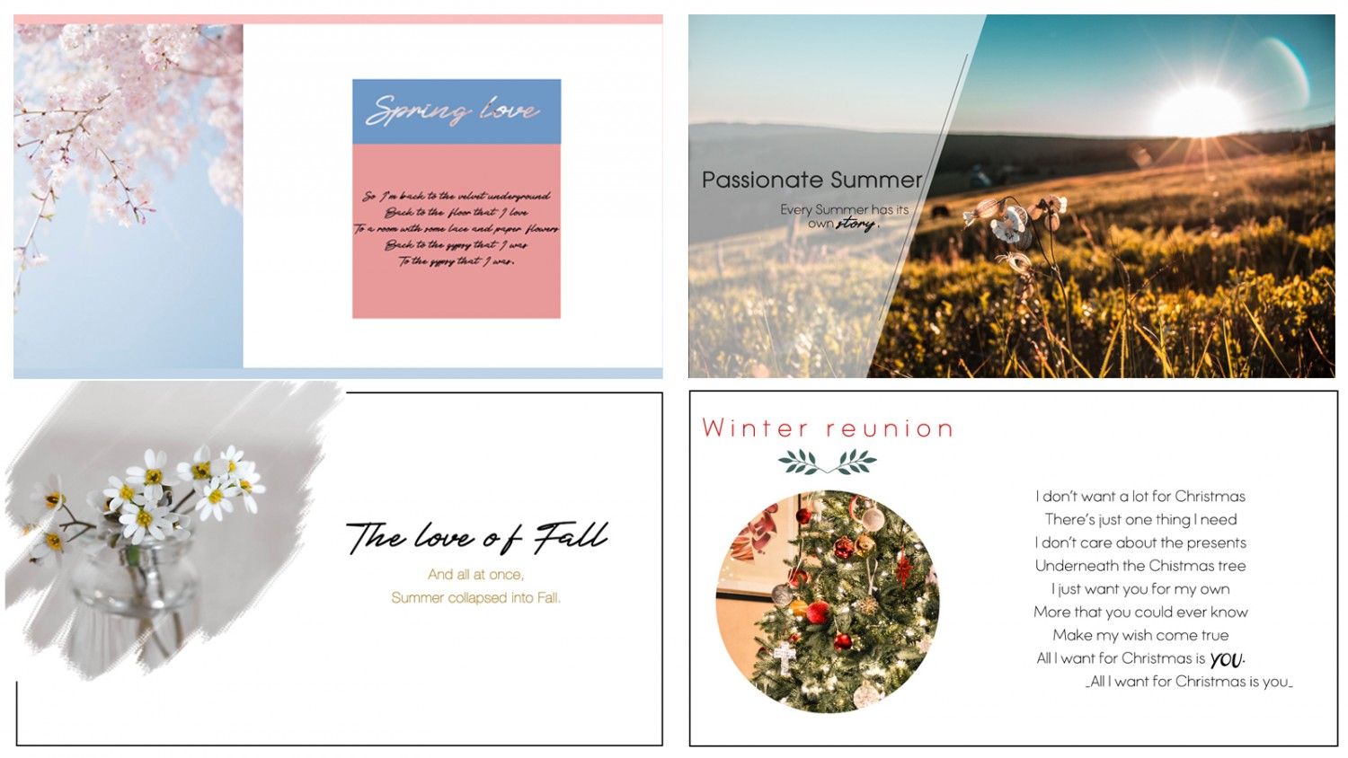 Four season flowers