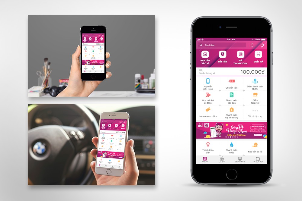 Thiết kế lại giao diện trang chính App Ví điện tử Momo