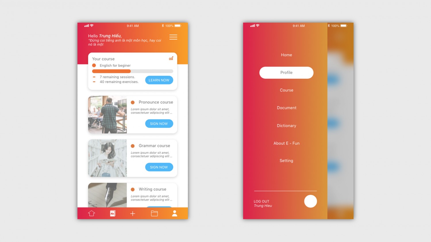 E - Fun App Layout For Iphone 7 Plus | UX  UI Session 2 Homework
