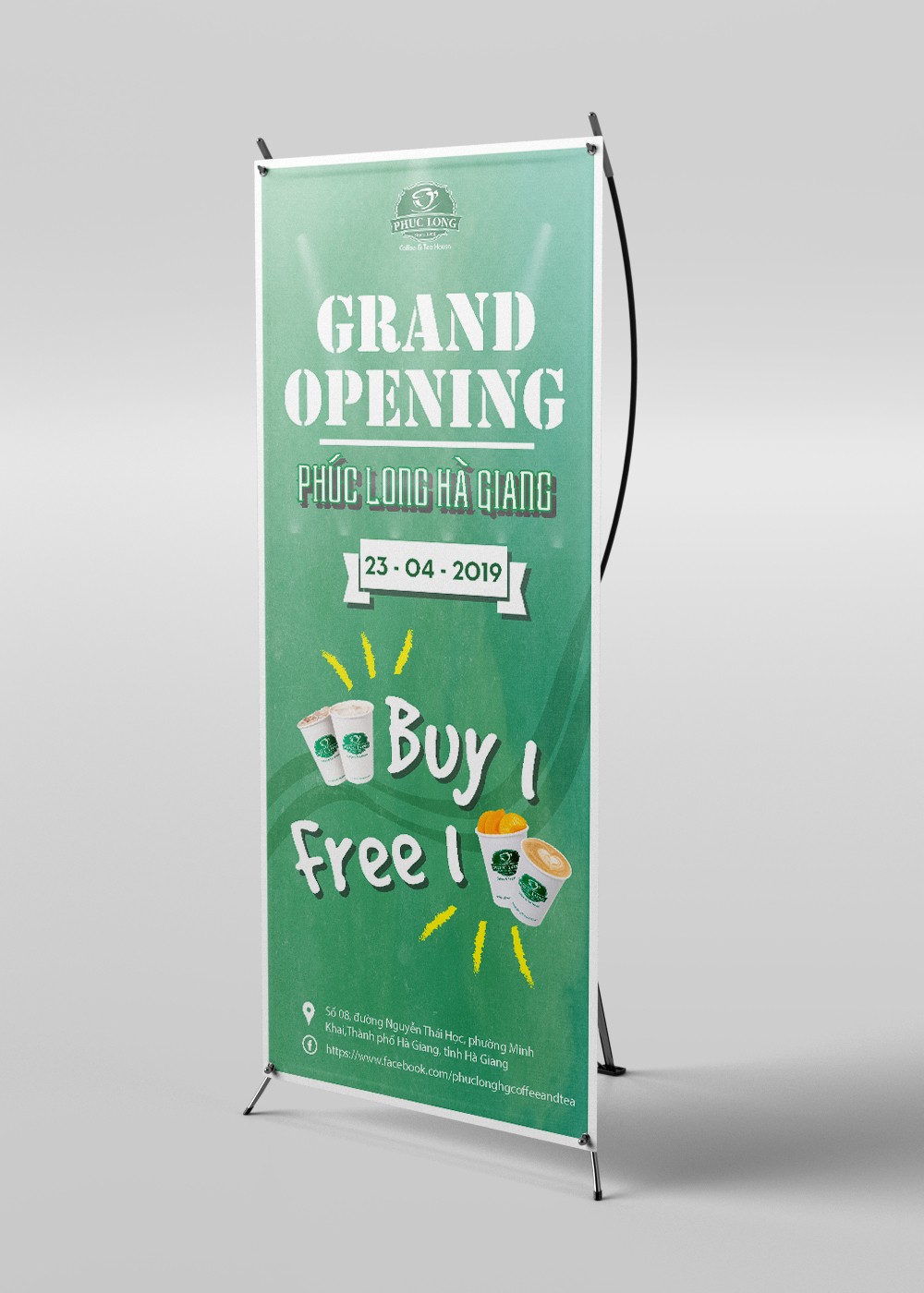 Bộ ấn phẩm truyền thông_Khai trương Phúc Long
