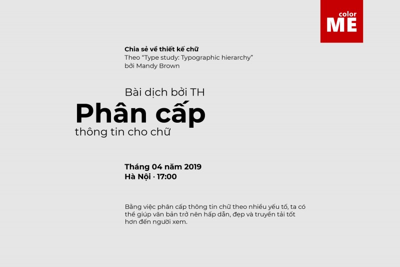 Typography cơ bản · phân cấp thông tin cho chữ