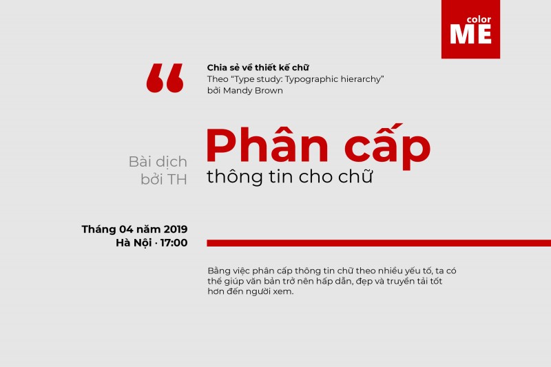 Typography cơ bản · phân cấp thông tin cho chữ